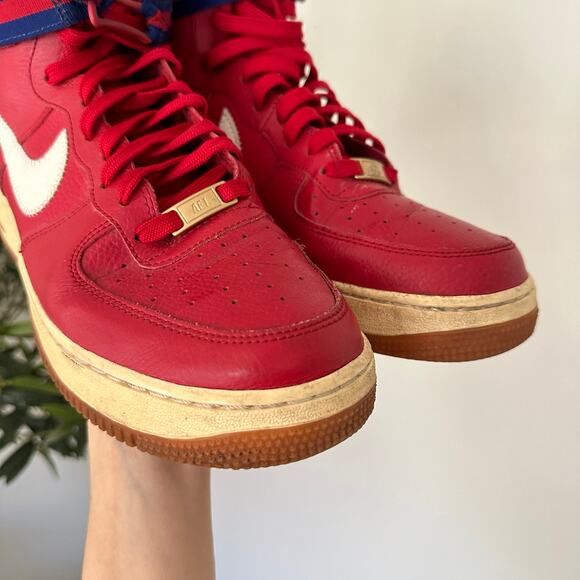 Nike Air Force 1 2015 High 07 Lace-Up Sneakers Gym Red 9.5 main image 10